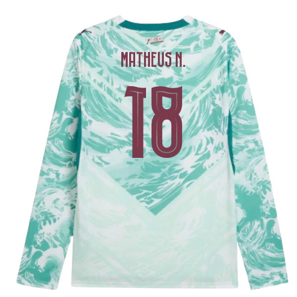 2026-2027 Portugal Long Sleeves Away Shirt (Matheus N. 18)-SoccerKits Hub | Buy Soccer Jerseys Online